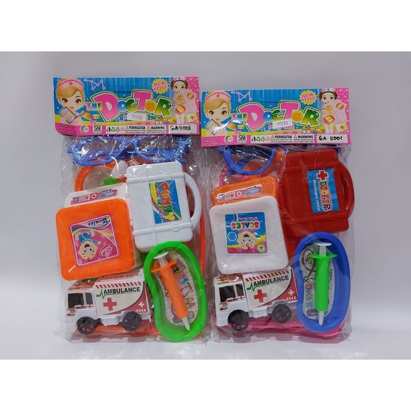 GA 11001 Mainan anak dokter mobil ambulance dokteran doctor mainan edukasi anak