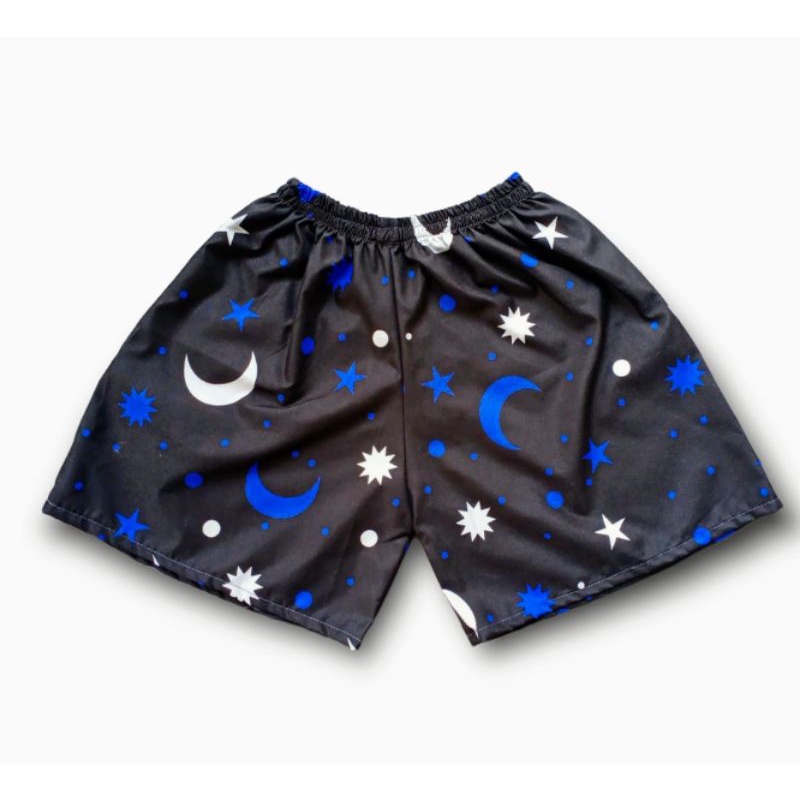 [ 45 MOTIF ] celana pendek boxer/kolor santai pria/wanita remaja/dewasa motif kotak/keramik hitam putih biru-M 39