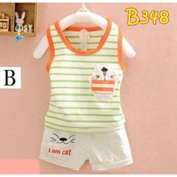 B348 / BAJU ANAK COWOK LENGAN PENDEK / SETELAN ANAK PENDEK