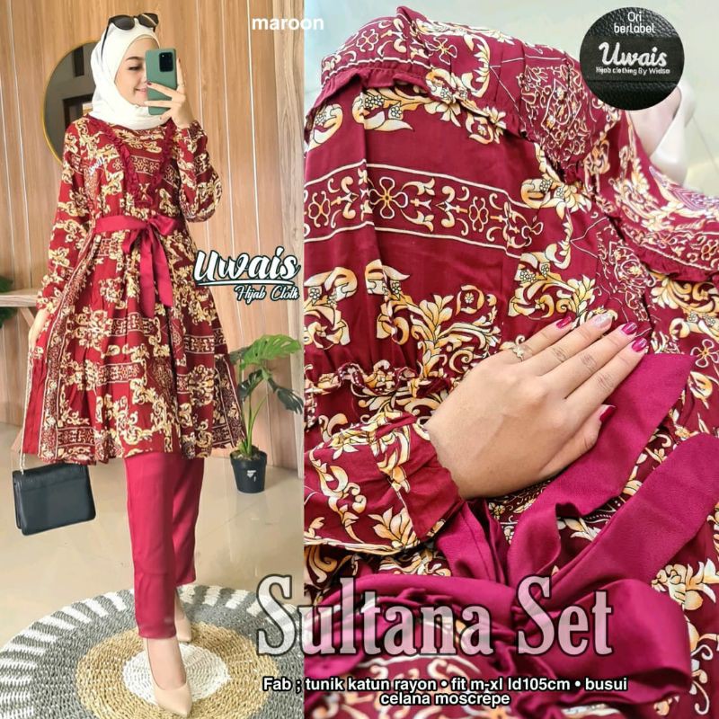 SETELAN RAYON SULTANA SET BY UWAIS