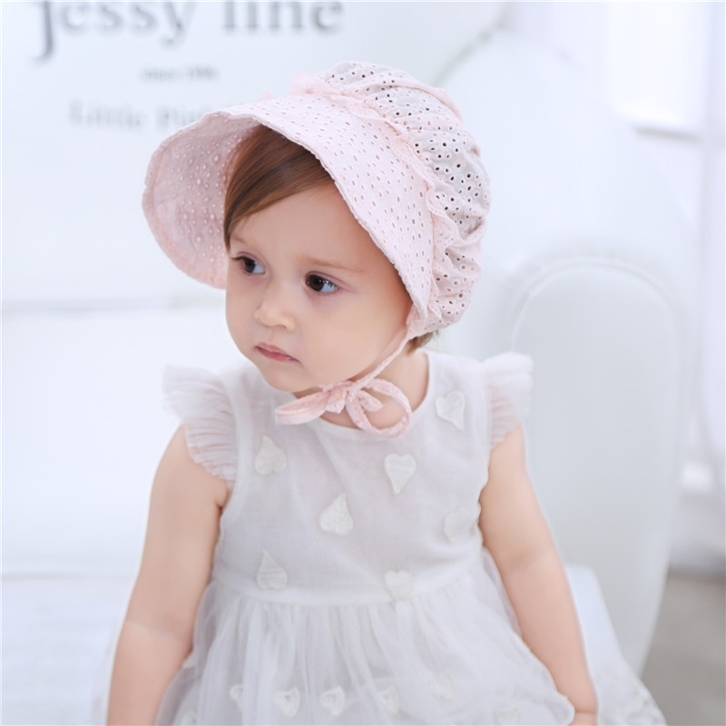 Tokobia Topi bayi perempuan import baby bonnet renda HAT105