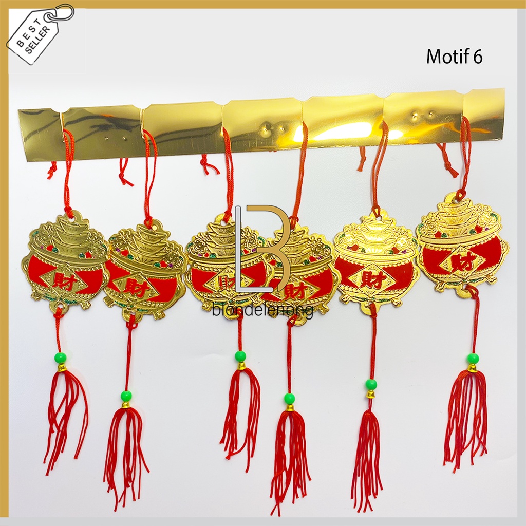 Tasel Tassel Gantungan Hiasan Dekorasi Pohon Imlek Mehwa Meihua Sakura Fuk Hoki Fengshui Souvenir Suvenir Parcel Parsel Hampers Hadiah Gift Imlek New Year Tahun Baru Cina Cny Shio Macan 2022 Rumbai Merah Foil Emas Gold Kaca Pintu Rumah Mobil Murah Import
