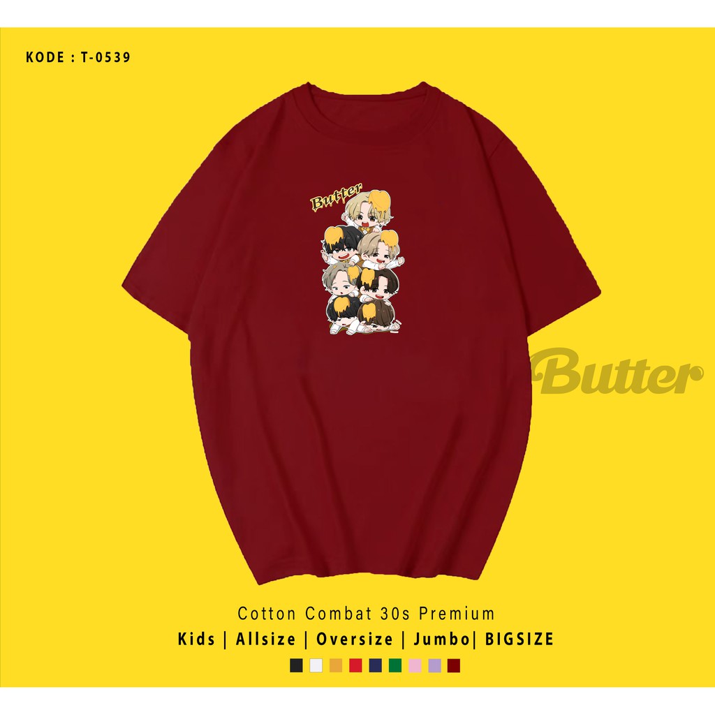 T0539 T-SHIRT / KAOS UNISEX / TUMBLR TEE / REAL PICTURE KPOP BTS BUTTER ANIME / IMPORT / ARMY