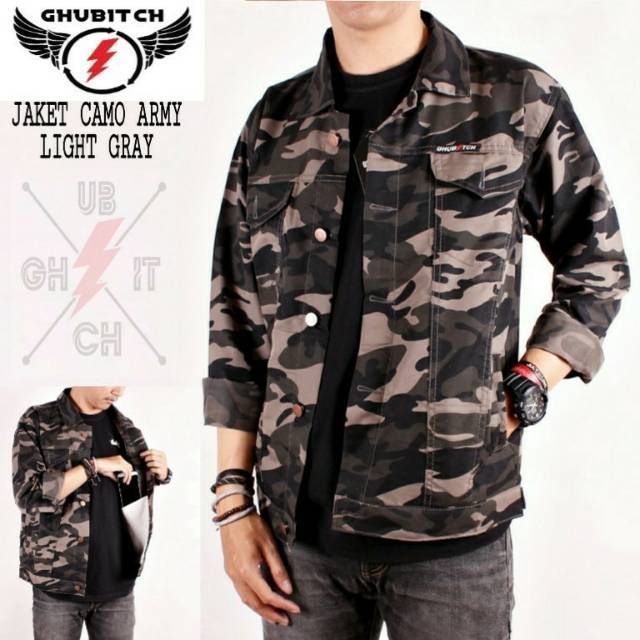 JAKET CAMO PRIA ARMY LORENG