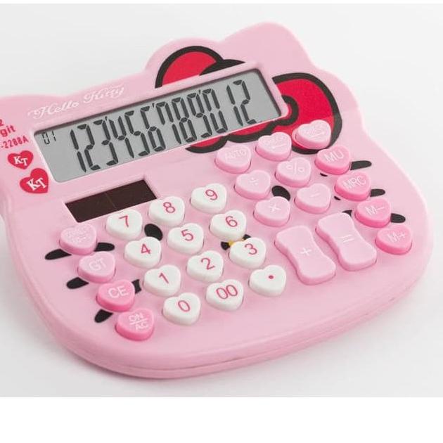 

Limited - Kalkulator Kepala Hello Kitty Pink 12 Digit IMUT LUCU MANIS HELO KITY KITI Hello Kitty M KT-2288