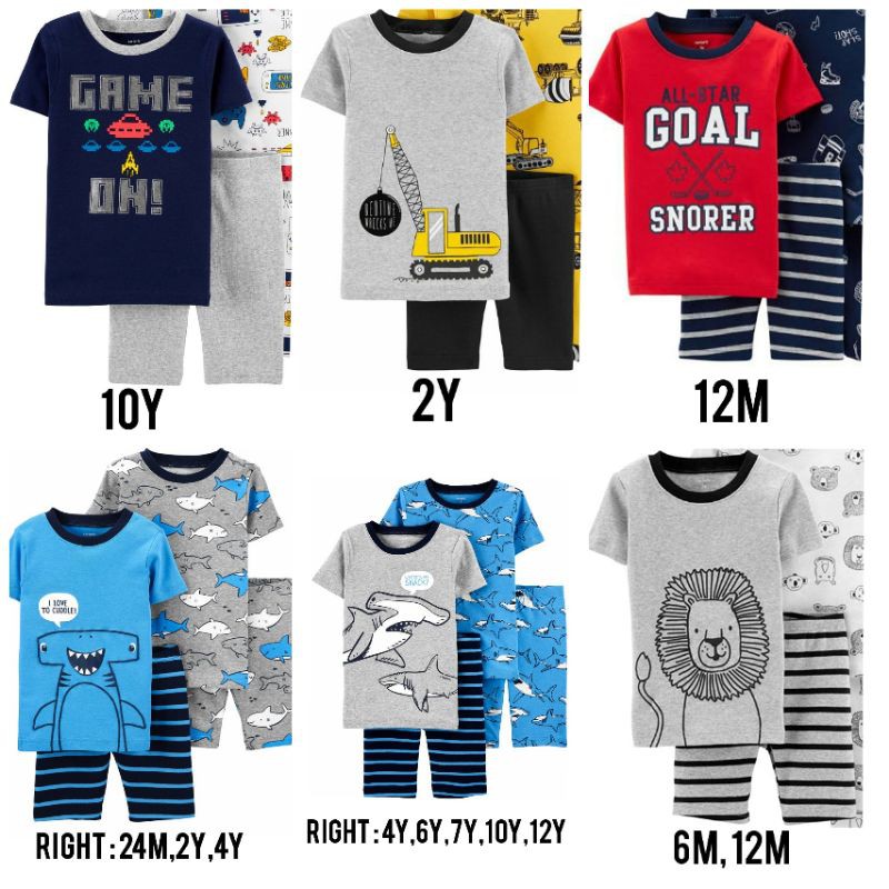 piyama Carter's - Carter Pyjamas - Piyama Anak Laki - Laki - Baju Tidur Branded