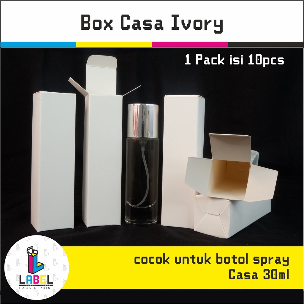 

Box Parfum Dus botol 30ml Casa/Catur bahan Ivory (1 pack = 10pcs)