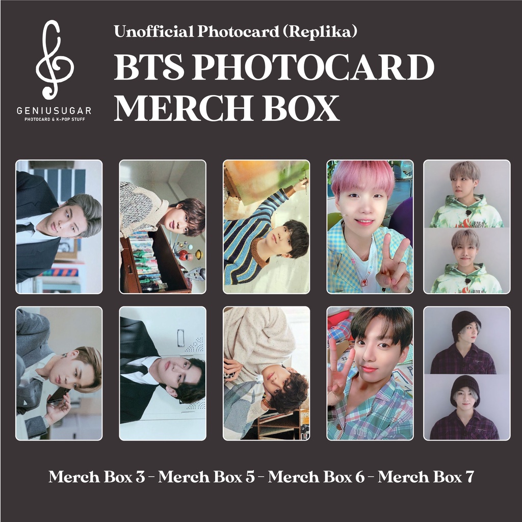 [REPLIKA BTS] PHOTOCARD MERCH BOX 3 - 5 - 6 - 7 UNOFFICIAL