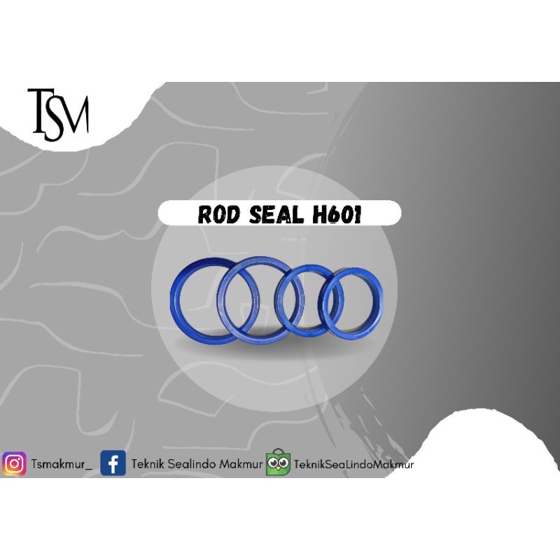 Rod seal H601 hallite 10 x 20 x 8