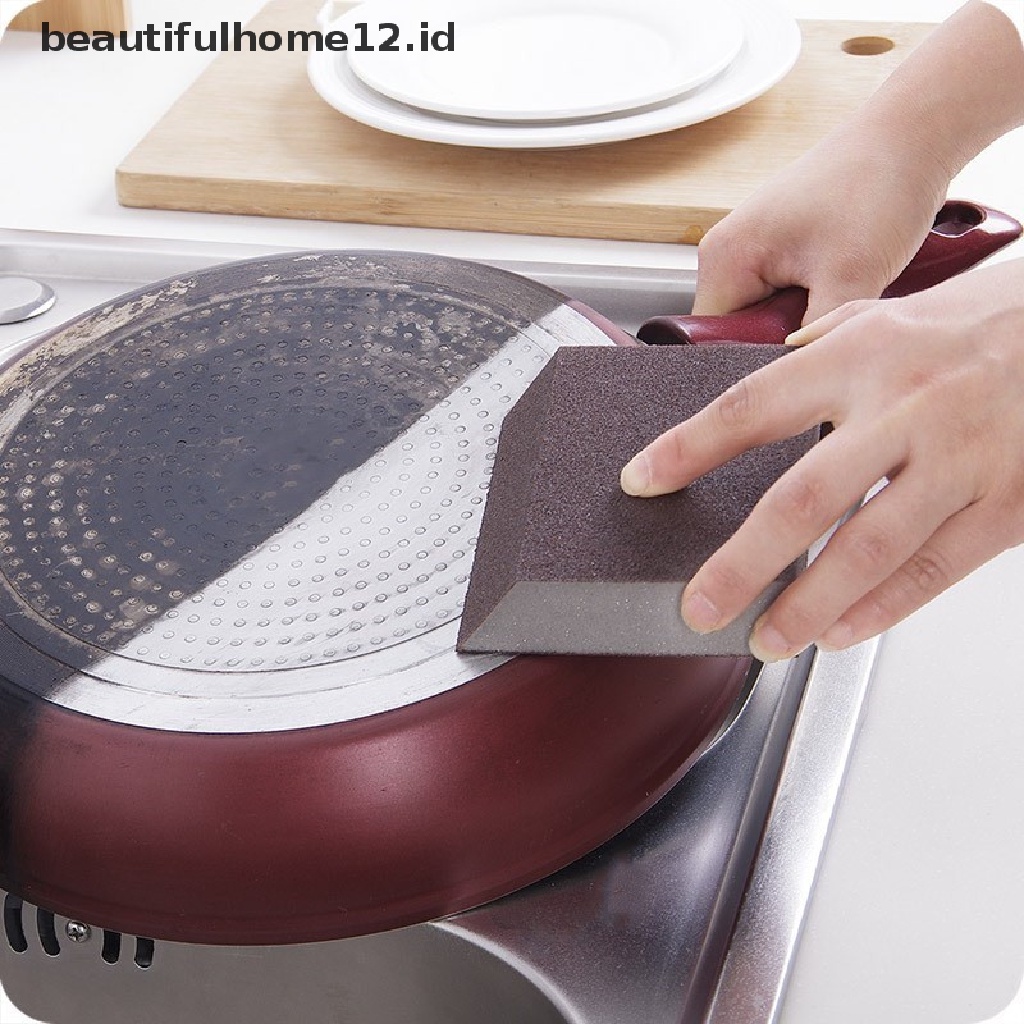 【beautifulhome12.id】 1pc Durable Nano Sponge Emery Cleaner Rub the Pot Except Rust Focal Stains  .