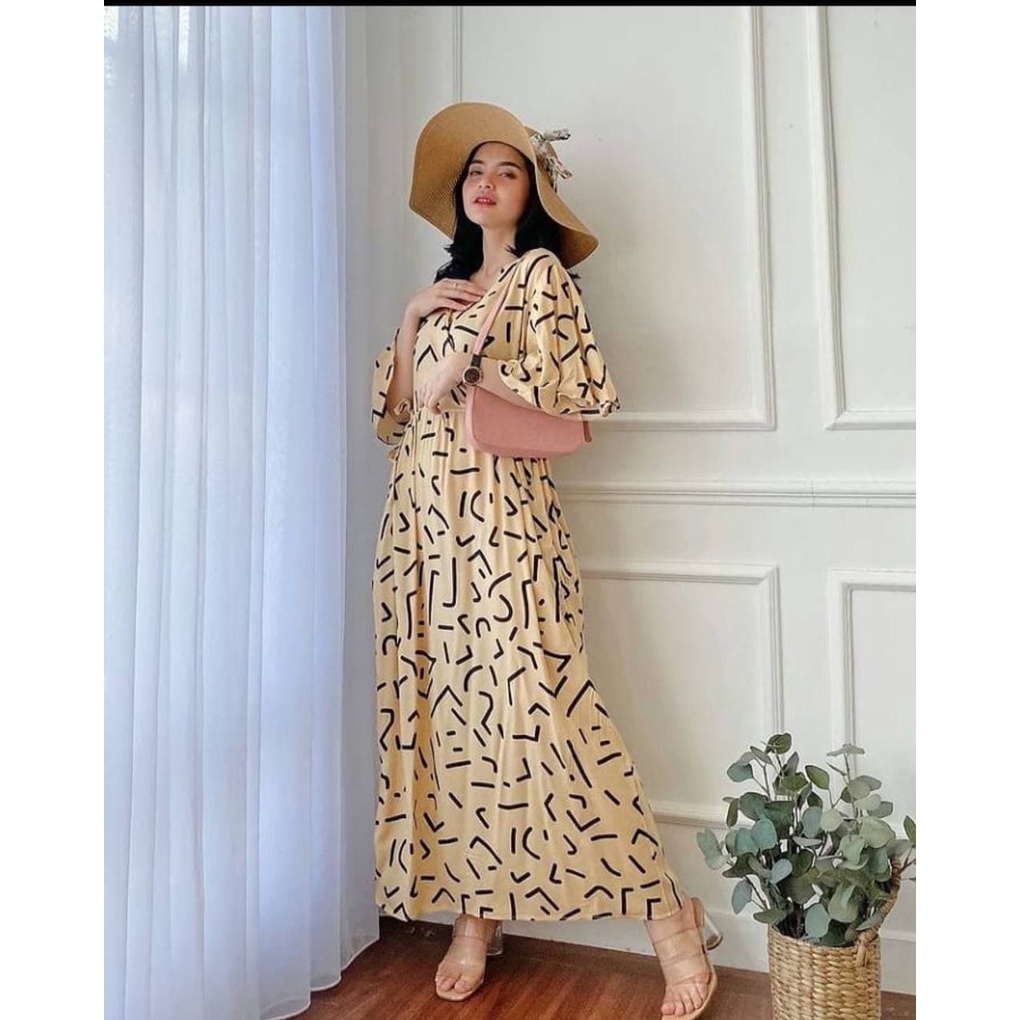 Dress Rayon Premium Home Dress Busui Fashion Korean Style Maxi Dress Kekinian