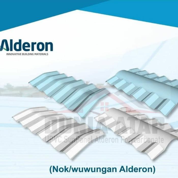 Nok / Wuwungan uPVC Atap Alderon R830 10mm - Putih limited stock