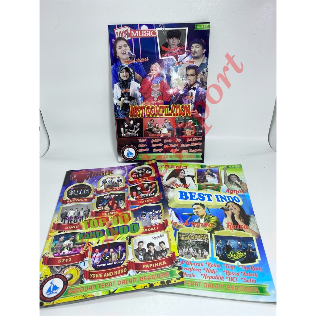 Buku Chord Lirik Lagu Pop Indonesia Hits Gitar Lyric Kunci Band Musik