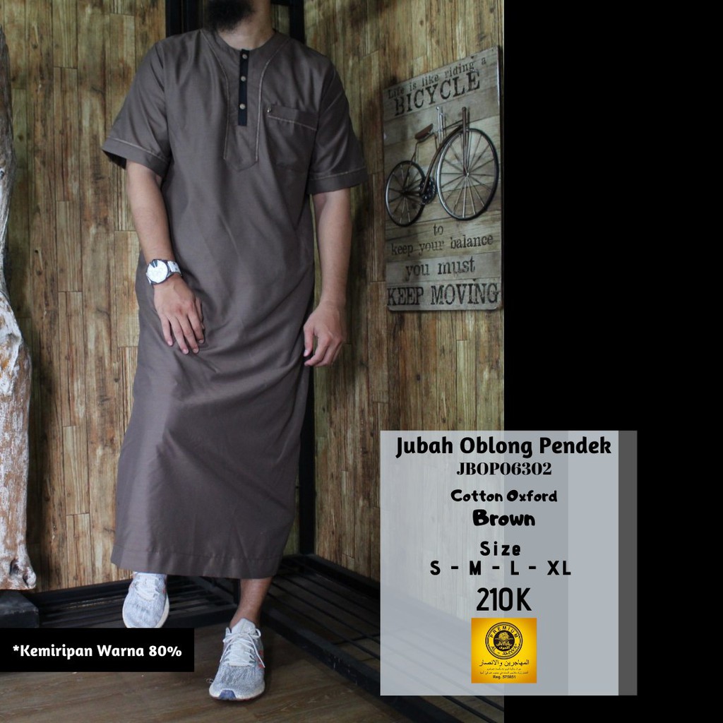 JUBAH OBLONG PENDEK KANCING AL AMWA