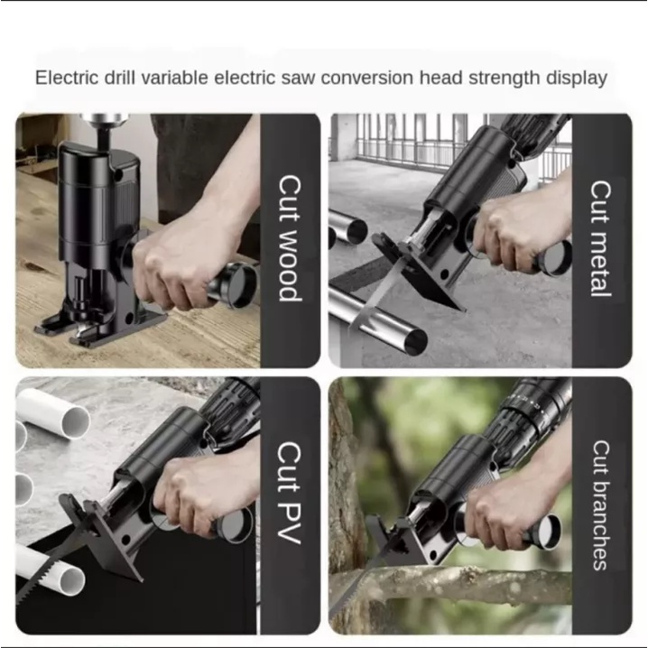 Adapter Jigsaw Gergaji Mesin Adapter reciprocating Jigsaw / tambahan jig saw mesin bor tangan Gergaji Konektor