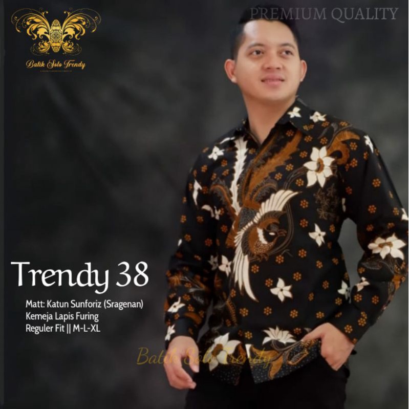 TRENDY 38 KEMEJA PANJANG BATIK CENDRAWASIH KAIN HALUS MURAH