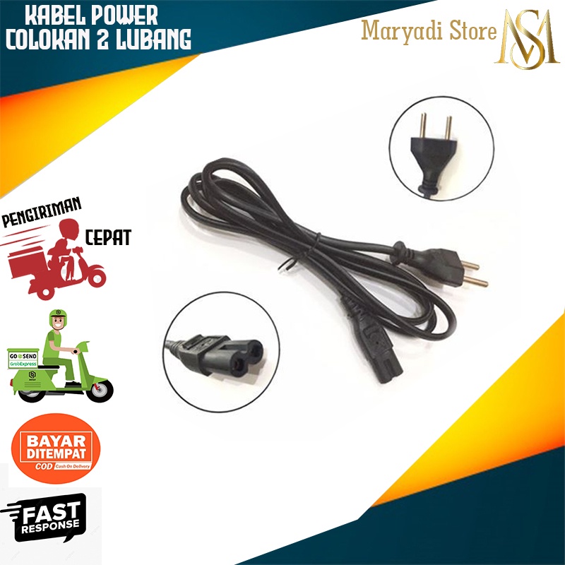 Kabel power ps2 ps3 ps1 / kabel listrik colokan 2 lubang / kabel power printer