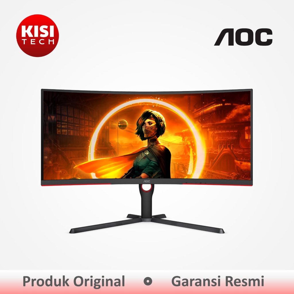 Monitor AOC CU34G3S LED 34 Inch VA 165Hz 1ms HDR 10 WQHD Gaming HDMI