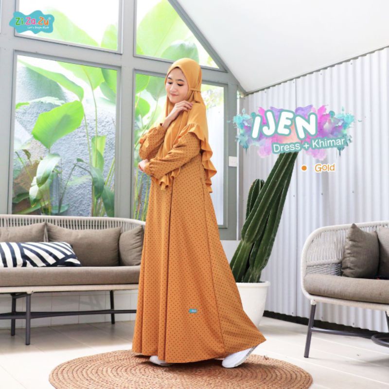 Ijen dress gamis harian nyaman by zizazu