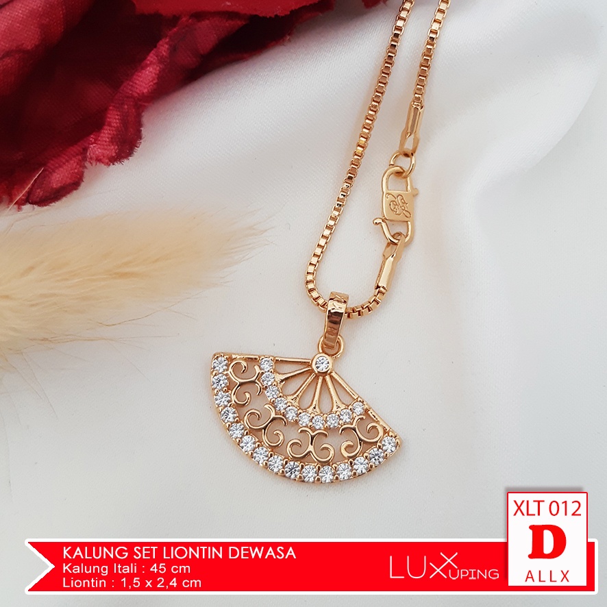 XLT 012 Kalung Liontin Xuping Dewasa 45 cm Aksesoris Wanita Lapis Emas Luxx Xuping