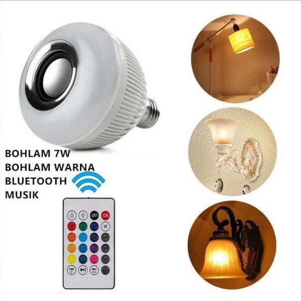 BOHLAM SPEAKER MUSIK BLUETOOTH 2 IN 1 / LAMPU DISCO SPEAKER SERBAGUNA / LAMPU SPEAKER LED KEKINIAN / SPEAKER LAMPU BOHLAM MULTIFUNGSI