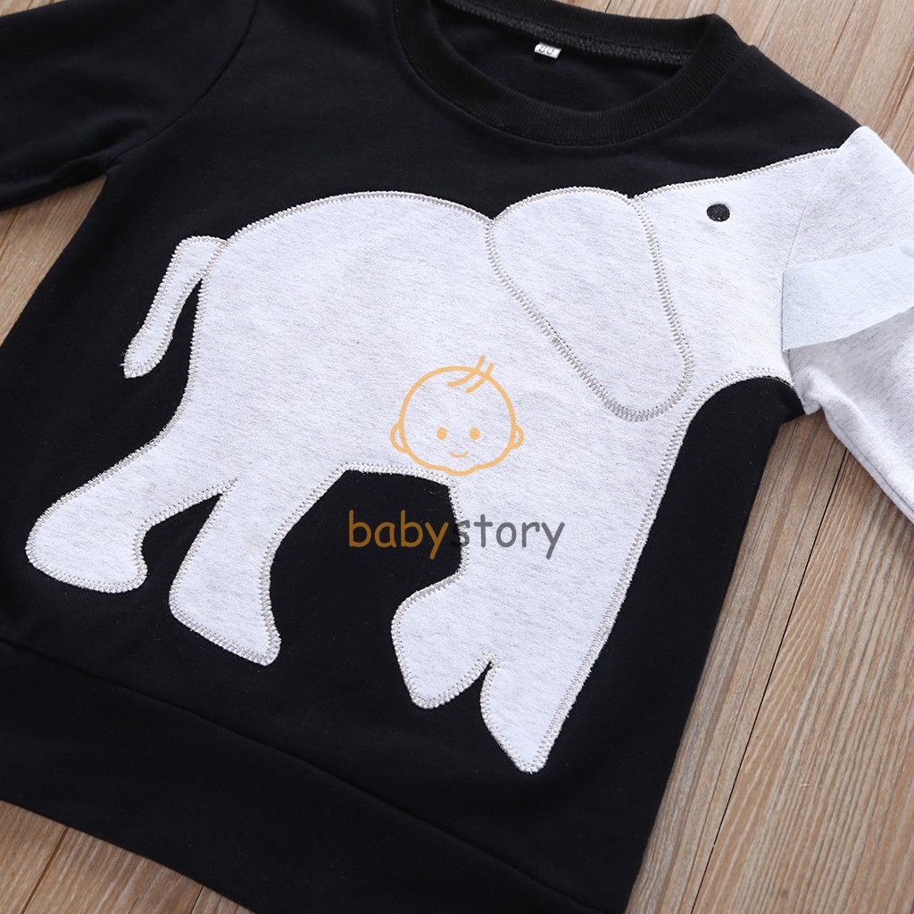 Baju bayi import korean style lucu Motif gajah