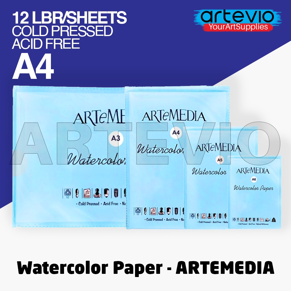 

Artemedia Watercolour Paper A4 - Alat Lukis - Kertas Cat Air