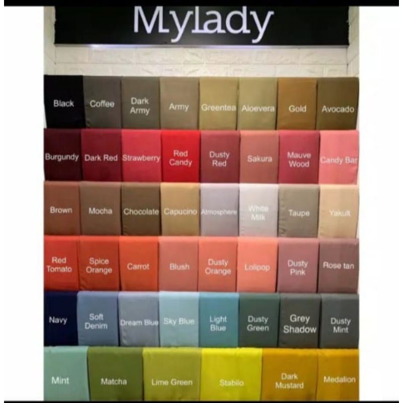 Kerudung  My Lady Polos ORI Jahit Tepi Kerudung Segi Empat Hijab MYLADY Ori