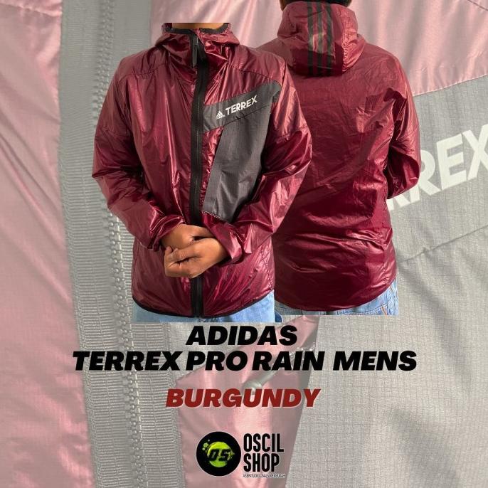 Adidas Pro Rain Mens windrunner jacket Burgundy