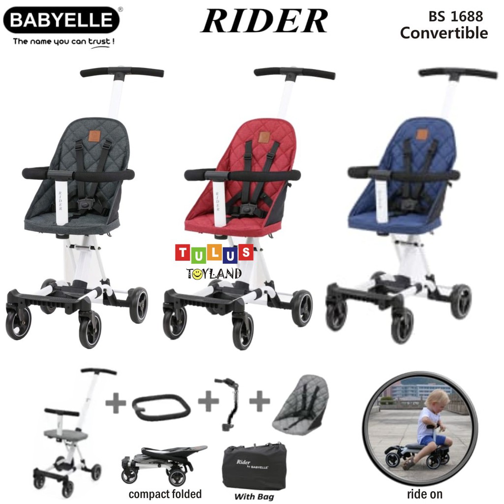 Babyelle RIDER Convertible Baby Elle Stroller board cabin size atau Rider LT SP DX Special Kulit