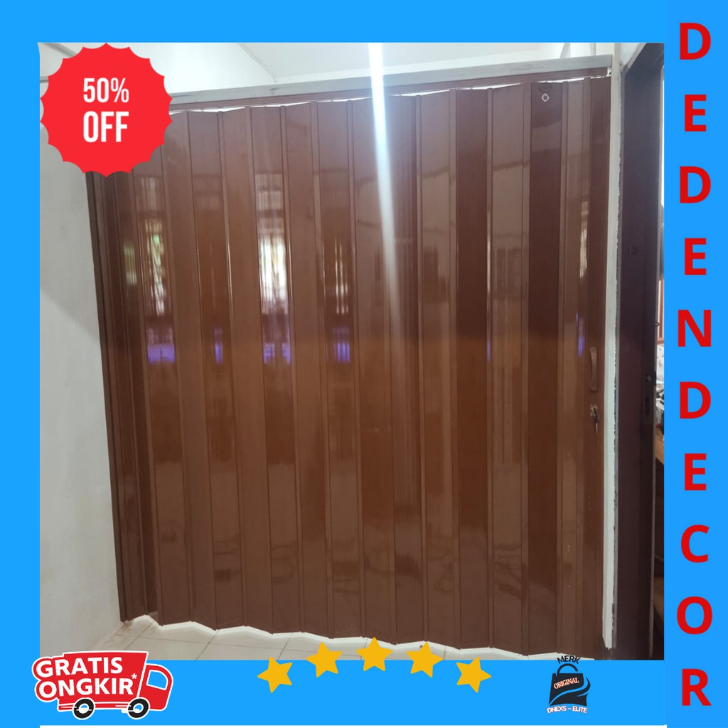 Partisi ruangan folding door bahan pvc terbaik