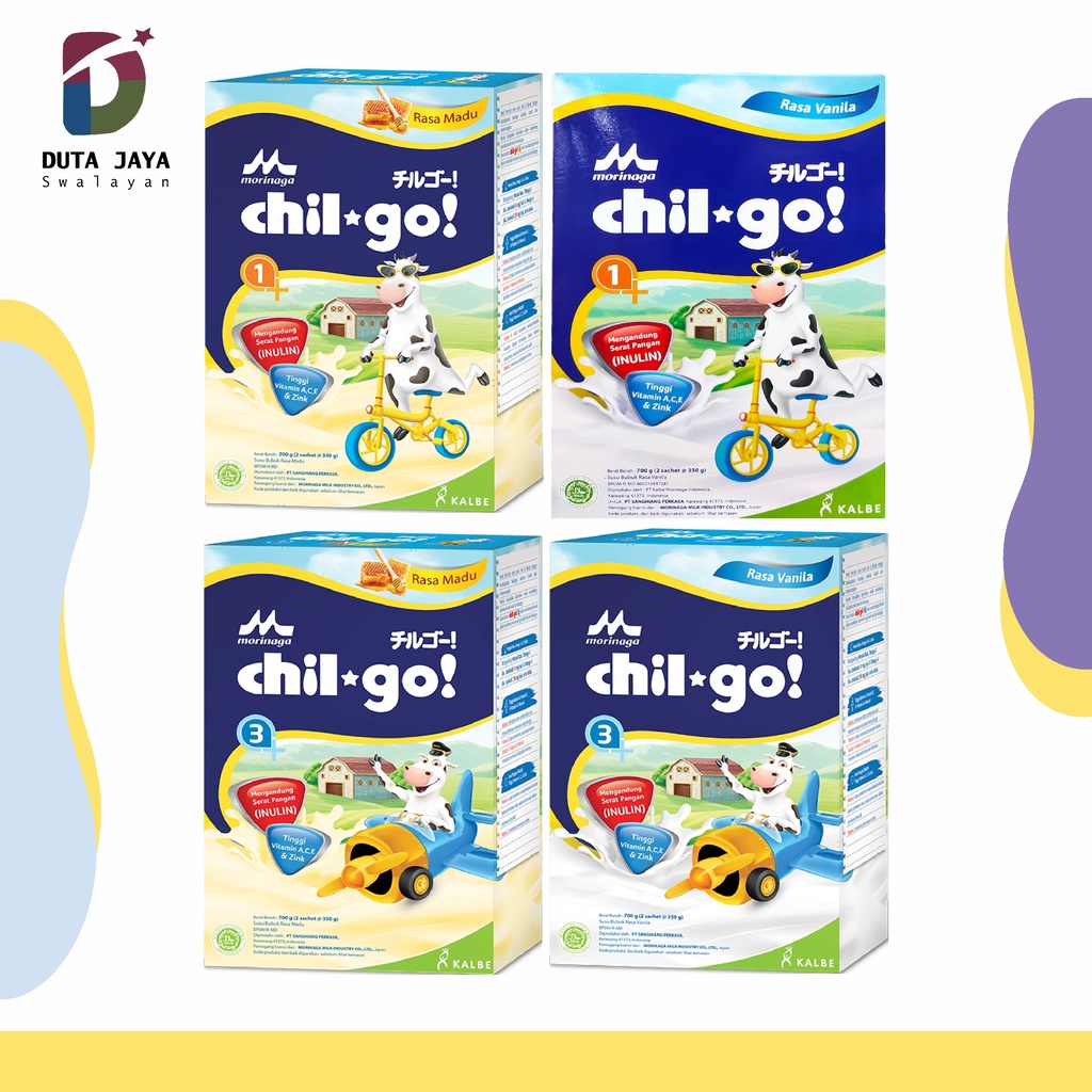 Morinaga Chil Go Powder 1+ 3+ Susu Formula Pertumbuhan Anak Bubuk 700 Gram