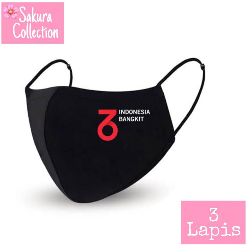 Masker Kain 3 Lapis - 76 merdeka