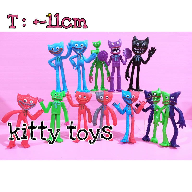 figure huggy wuggy siren head game set 12 pcs huggy wuggy Minecraft