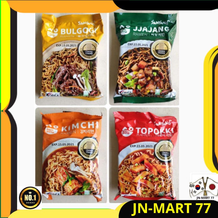 

KOREAN FOOD RAMEN SAMYANG LOGO HALAL - TOPOKKI/BULGOGI/KIMCHI/JJAJANG