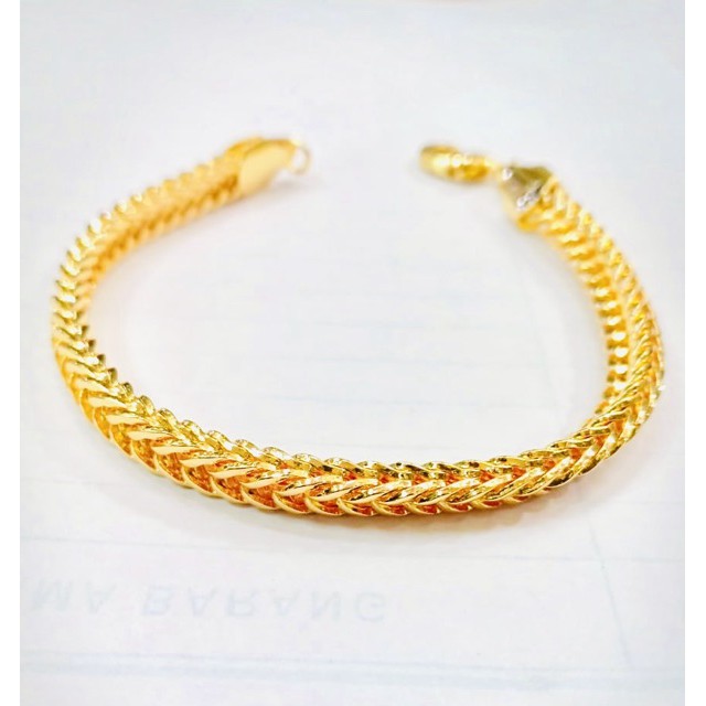 Gelang tangan wanita / xuping / yaxiya / lapis emas / gelang kepang