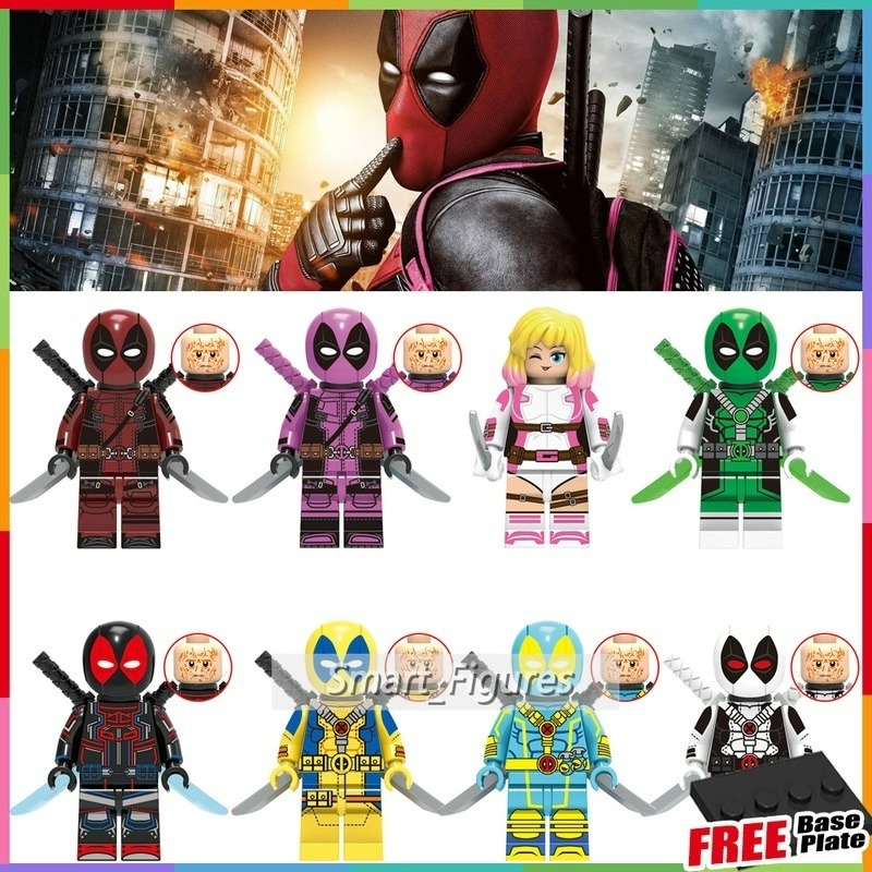 MARVEL X0302 Mainan Mini Figure Deadpool Tron X-Men Gwenpool Pink Untuk Hadiah