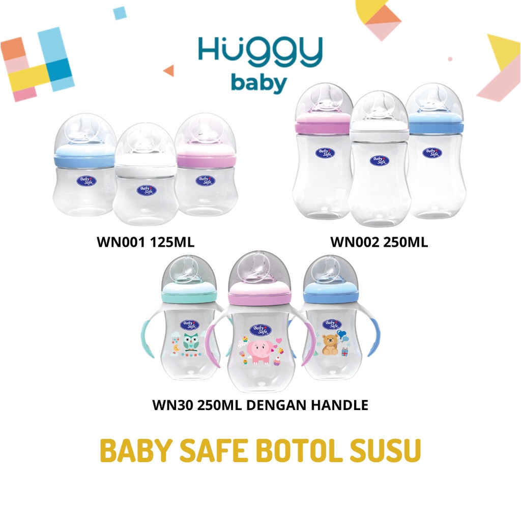 Baby Safe WN002 WN04 WN05 WN30 250ML WN001 125ML Wide Neck Bottle Botol Susu Anak Bayi Murah