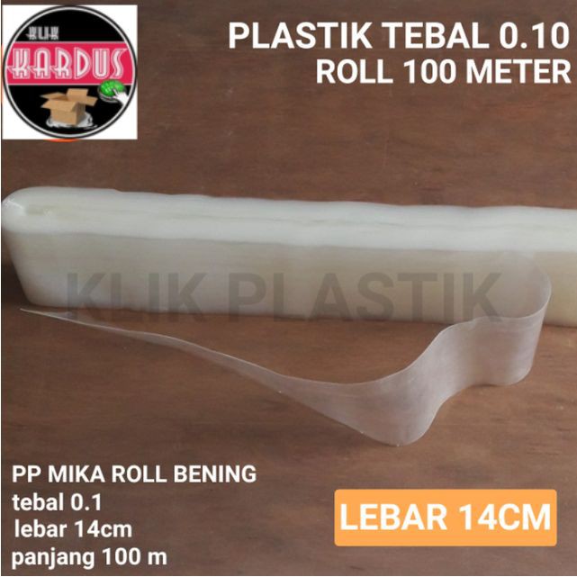 PLASTIK TEBAL ROLL 100 M SIZE 14CM/PLASTIK ROLL/PLASTIK KILOAN/KEMASAN
