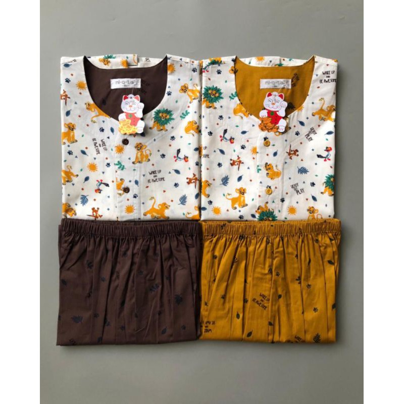 PIYAMA NIQTA LION / PIYAMA NIQTA ANAK / PIYAMA NIQTA DEWASA / PIYAMA COUPLE