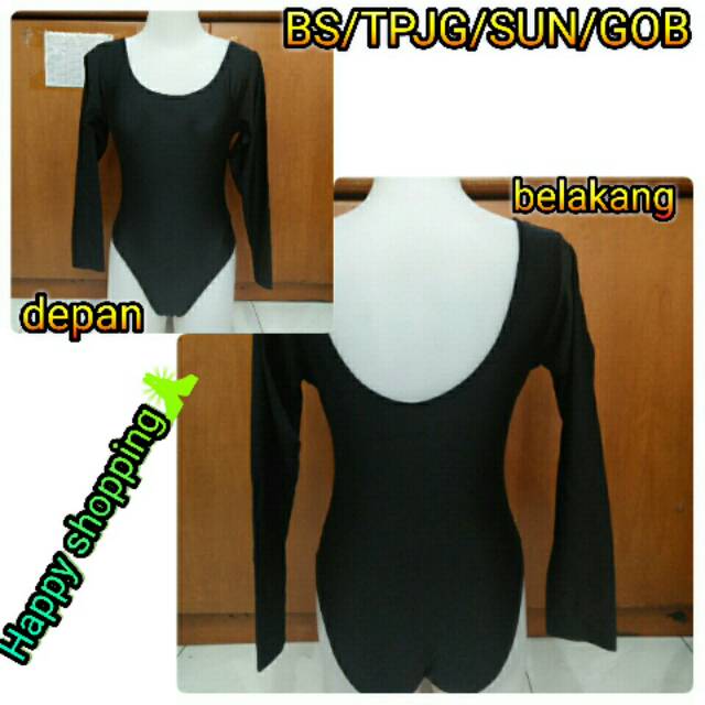 BAJU SENAM TANGAN PANJANG MANSET HITAM