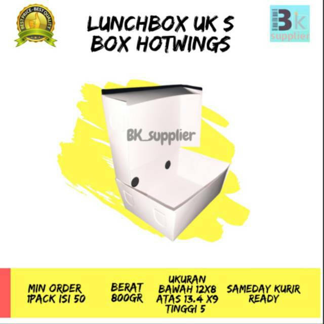 Lunch Box Uk. S 1pcs, Kemasan Ayam Geprek, Box Ayam Geprek, Dus Ayam Geprek