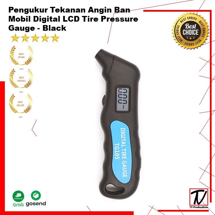 Pengukur Tekanan Angin Ban Mobil Digital LCD Tire Pressure Gauge