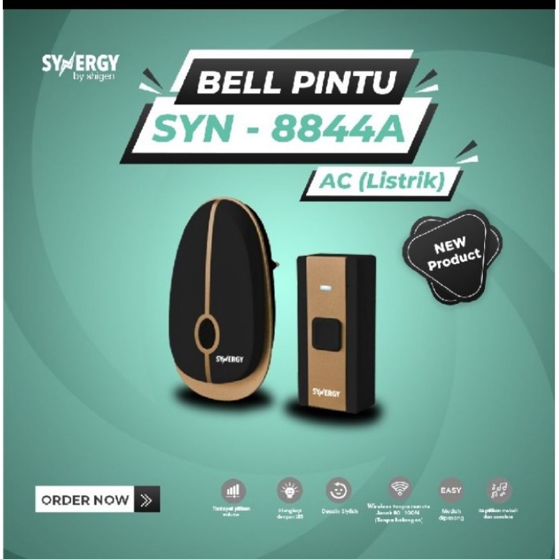 BEL PINTU/DOOR BELL WIRELESS SYNERGY 8844A/AC