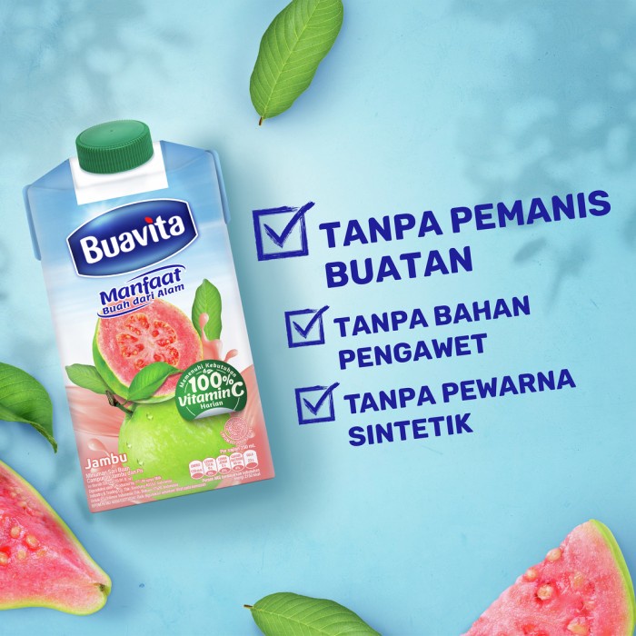 

SIRUP- BUAVITA JUS JAMBU GUAVA JUICE BUAH ASLI 250ML -SIRUP.