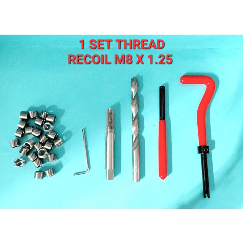 Thread Recoil set / 1set Recoil M8 X 1.25 Untuk baut 12