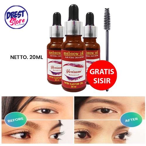 PROMO MURAH!! [GRATIS SIKAT MASKARA 1PCS] Eyebrow Eyelash Oil Penumbuh Alis dan Bulu Mata Hitam Lebat Alami - Serum Penumbuh bulumata