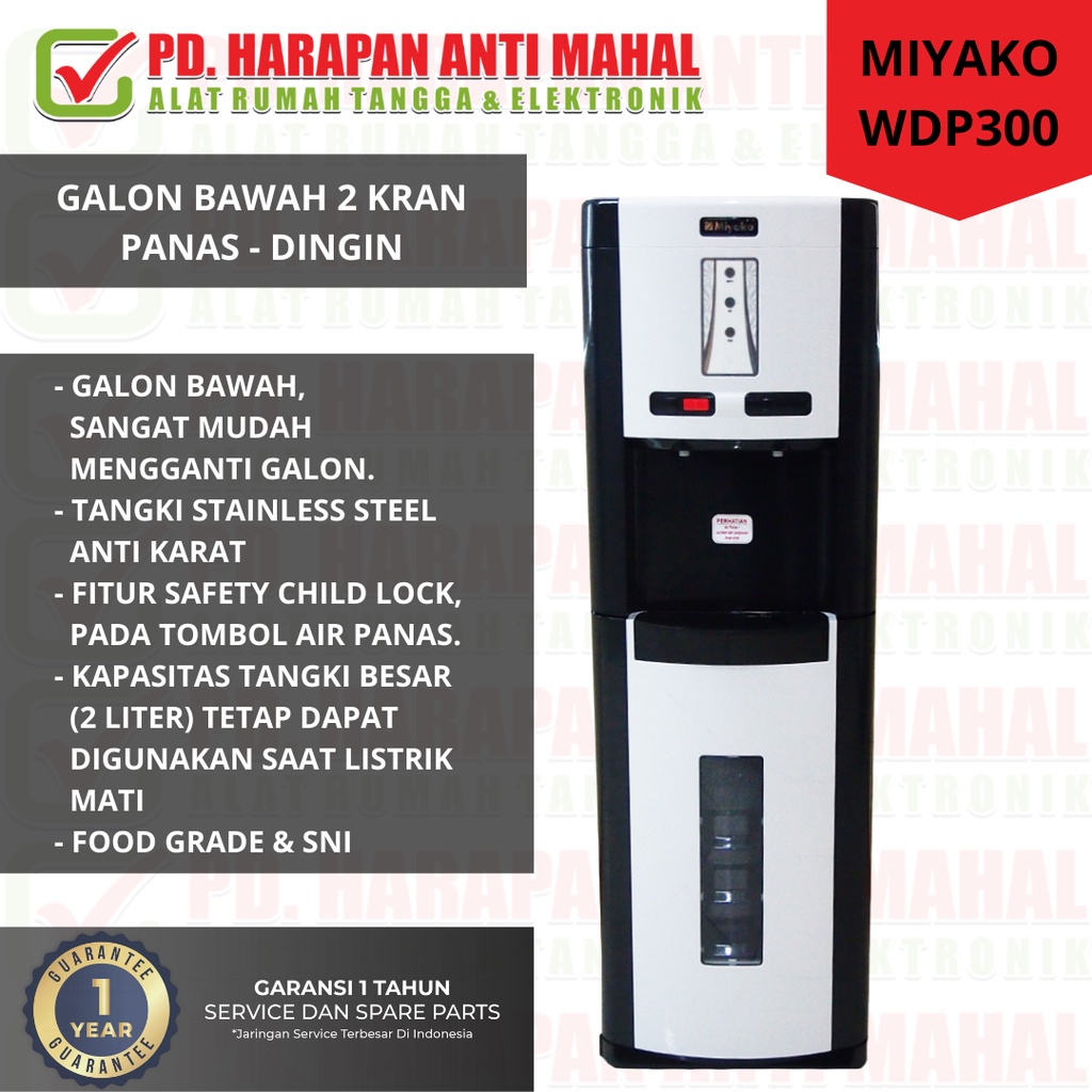 Dispenser Galon Bawah Miyako WDP300 / Dispenser Galon Bawah / Dispenser Air Galon Bawah MIyako WDP 3