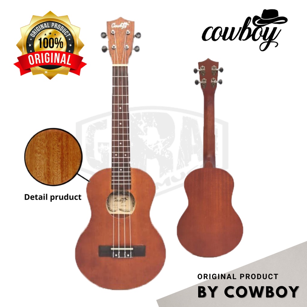 Cowboy - Ukulele tenor ( 25 inch ) Brown Original
