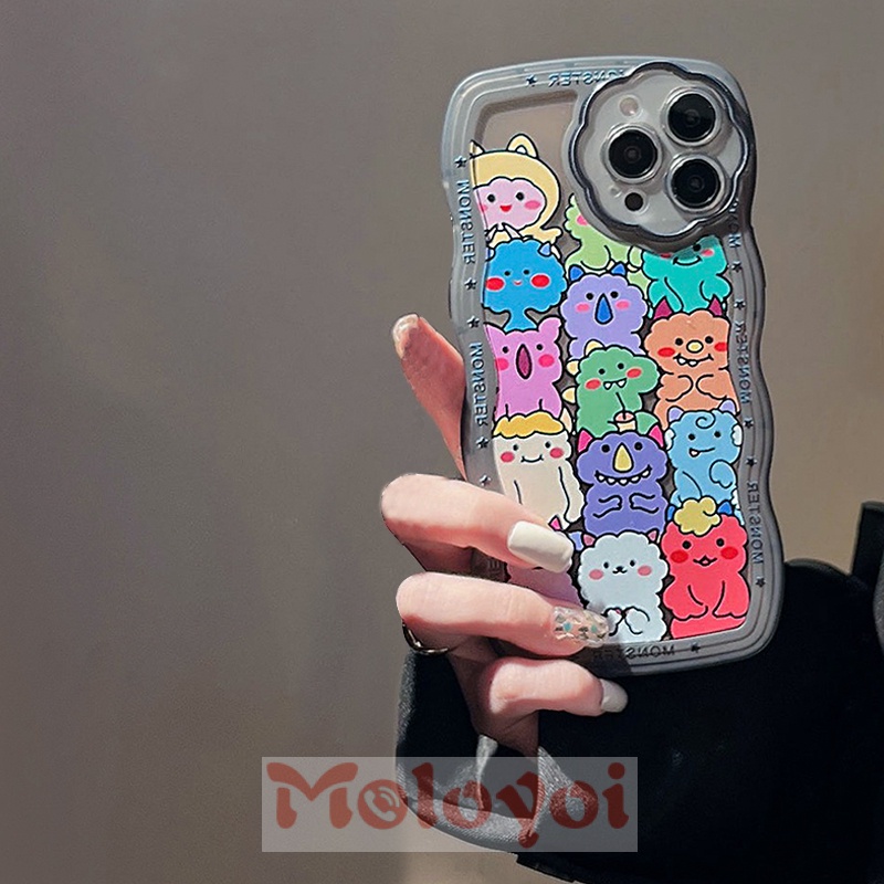 Soft Case Motif Kartun Monster Kecil Untuk IPhone 13 11 12 Pro MAX XR 7 8 Plus 6 6s Plus XS MAX X SE 2020